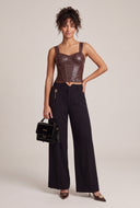Vegan Leather Bustier Top