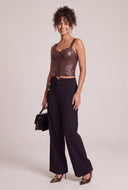 Vegan Leather Bustier Top