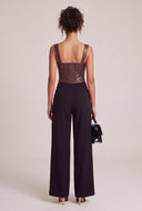 Vegan Leather Bustier Top