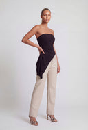 Chelsea Glitter Asymmetrical Tube Top