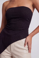 Chelsea Glitter Asymmetrical Tube Top