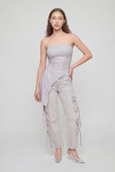 Chelsea Glitter Asymmetrical Tube Top