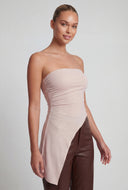 Chelsea Glitter Asymmetrical Tube Top