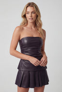 Leather Sit Hem Tube Top