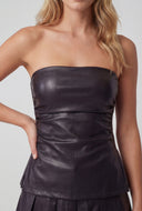 Leather Sit Hem Tube Top