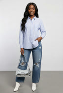 Jane Striped Poplin Button Front Shirt