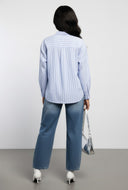 Jane Striped Poplin Button Front Shirt
