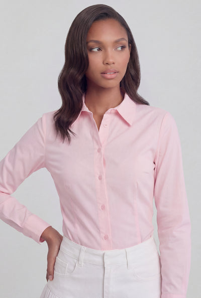 Darted Button Front Shirt