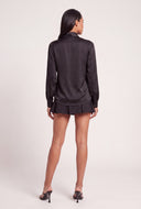 Satin Tie Neck Top