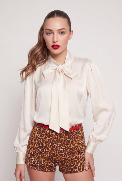 Satin Tie Neck Top