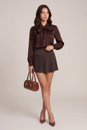 Satin Tie Neck Top