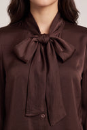 Satin Tie Neck Top