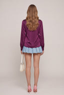 Satin Tie Neck Top