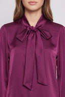 Satin Tie Neck Top