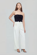 3D Mesh Floral Tube Top