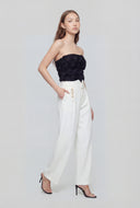 3D Mesh Floral Tube Top