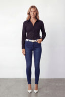 Drawstring Side Long Sleeve Shirt