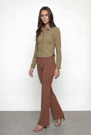 Drawstring Side Long Sleeve Shirt