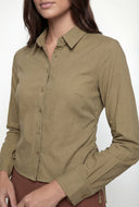 Drawstring Side Long Sleeve Shirt