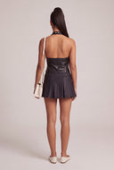 Vegan Leather Studded Halter Top