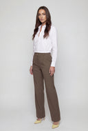 Seraphina Crop Button-Front Shirt