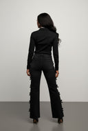 Melody Ruched Long Sleeve Button Front Shirt
