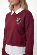 Ivey Graphic Shirt Collar Layered Sweatshirt