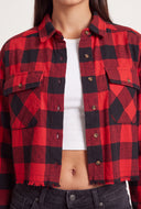 Malka Plaid Crop Shirt