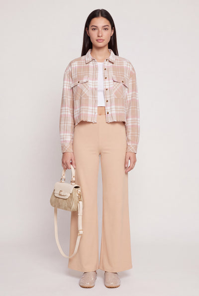 Malka Plaid Crop Shirt