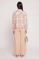 Malka Plaid Crop Shirt