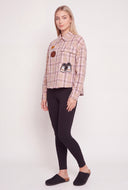 Graphic Patch Plaid Shirt