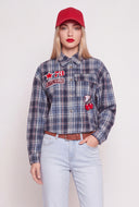 Graphic Patch Plaid Shirt