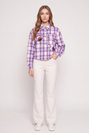 Graphic Patch Plaid Shirt