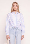 Striped Drawstring Shirt