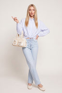 Striped Drawstring Shirt