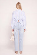Striped Drawstring Shirt