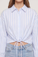Striped Drawstring Shirt