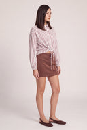 Striped Drawstring Shirt