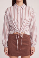 Striped Drawstring Shirt