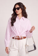 Striped Drawstring Shirt