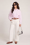Striped Drawstring Shirt