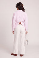 Striped Drawstring Shirt