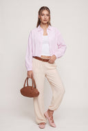 Striped Crop Bubble Shirt