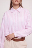 Striped Crop Bubble Shirt