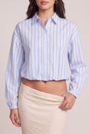 Striped Crop Bubble Shirt