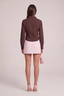 Ruched Button Front Top