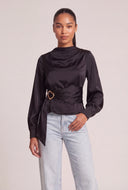 Satin Tie Waist Top