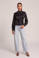 Satin Tie Waist Top