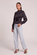 Satin Tie Waist Top