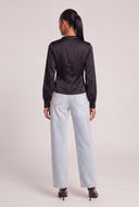 Satin Tie Waist Top